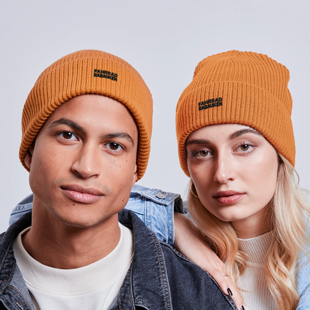 Unisex Bio FISHERMAN BEANIE ORANGE - Herbstorange